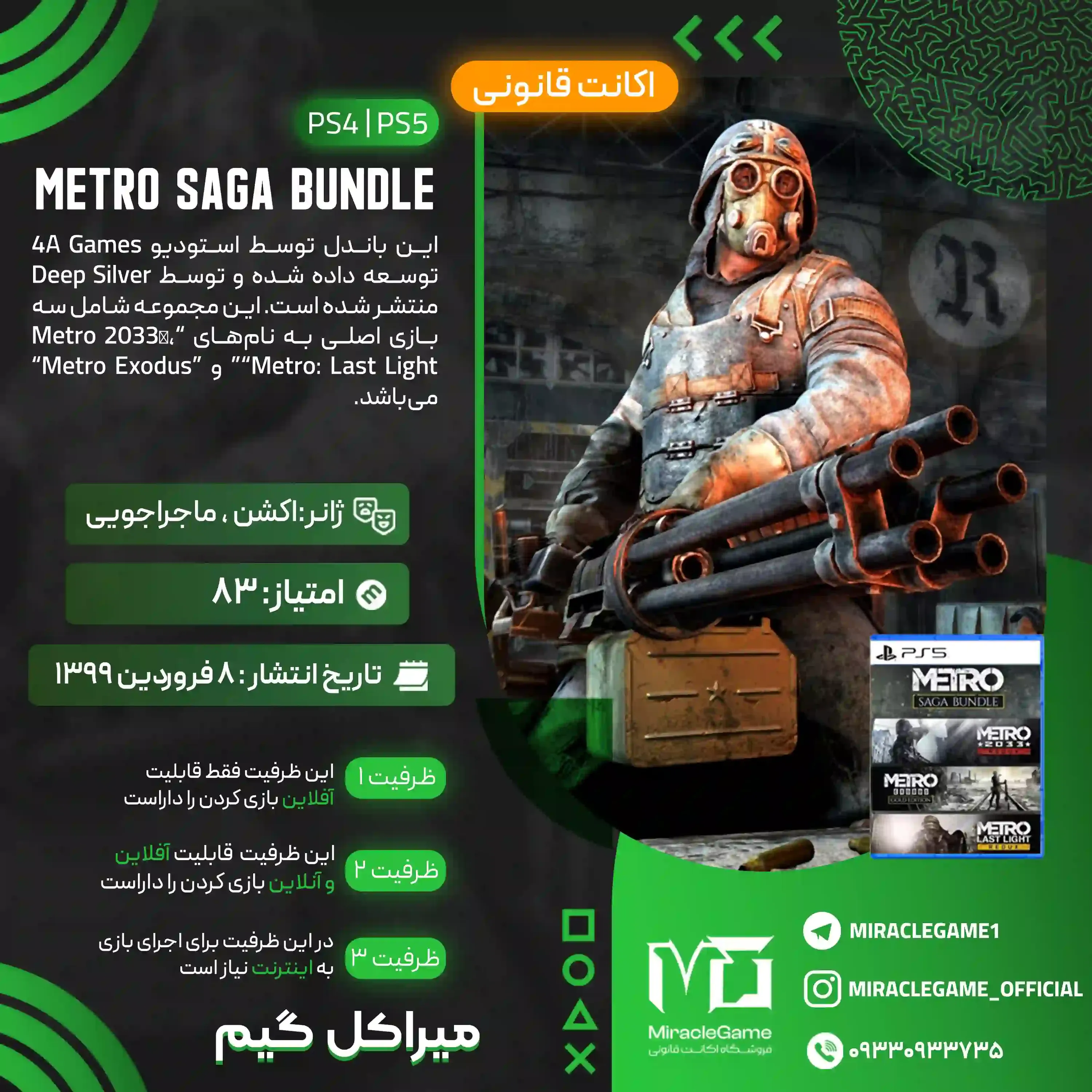 اکانت قانونی Metro Saga Bundle  برای PS5 و PS4